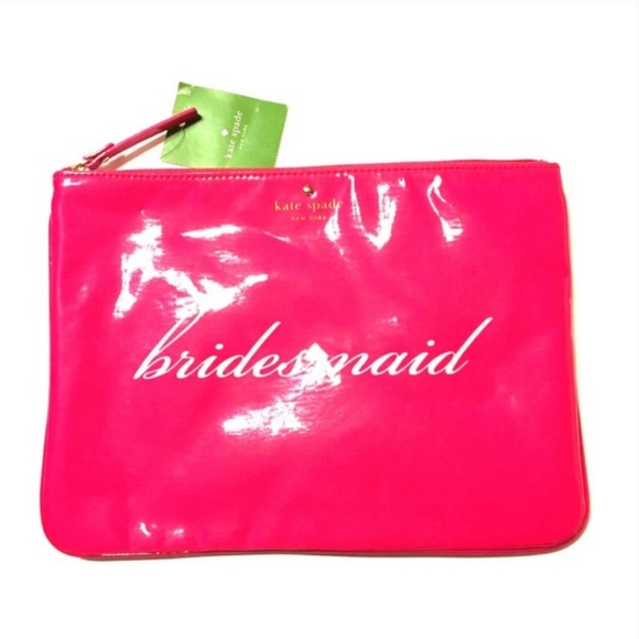 kate spade bridesmaid pink gia pouch bag nwt - Picture 3 of 7